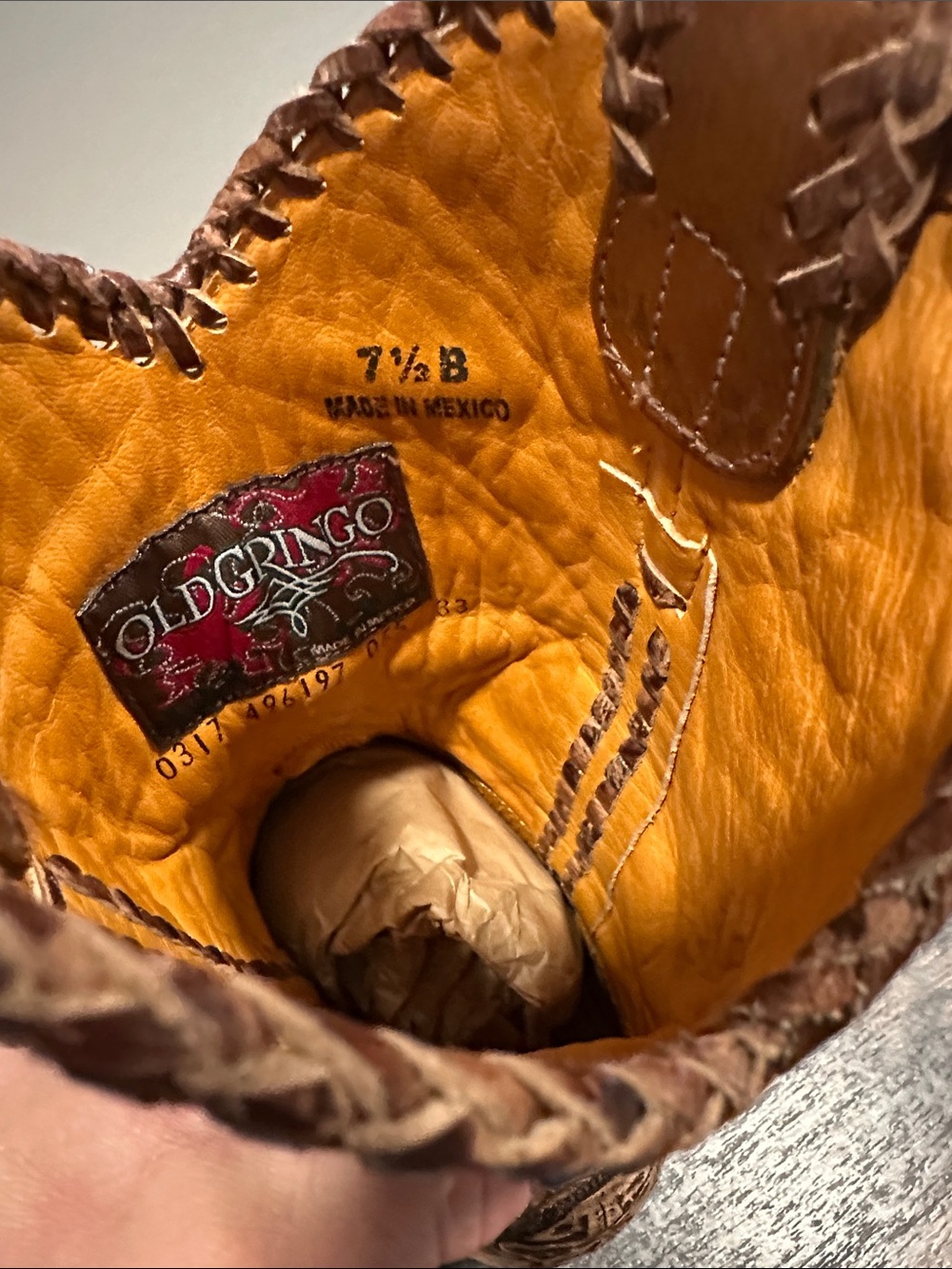 Old Gringo tooled leather boots - Picture 3 of 5